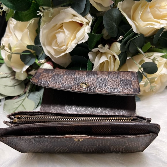 Louis Vuitton Damier Ebene Canvas Alexandra Wallet authentic vintage PRE-OWNED - Picture 11 of 17